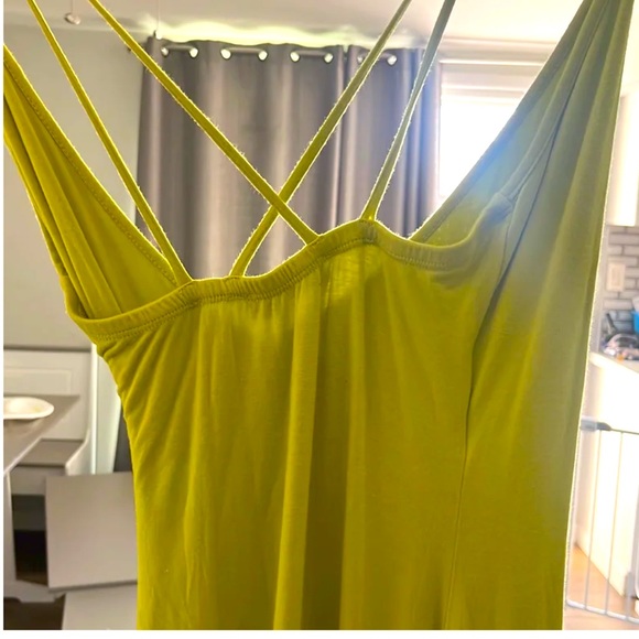 Lulu’s Yellow Long Front Slit Dress - Picture 6 of 6